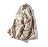 ADAM FREAKO ACEREAPER STAND COLLAR PULLOVER COAT IN DESERT CAMO - boopdo