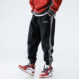 GUJE RAUL SIDE STRIPED CASUAL JOGGER PANTS - boopdo