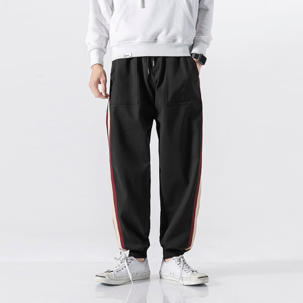 PARKAZA ZUZU JAPANESE STYLE SIDE STRIPED TRACK PANTS - boopdo