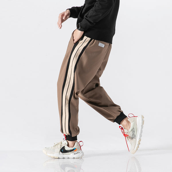 PARKAZA ZUZU JAPANESE STYLE SIDE STRIPED TRACK PANTS - boopdo