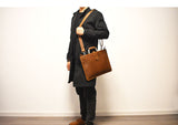 MIRANDA PORFANO BRITISH DESIGN HANDMADE LEATHER BRIEFCASE - boopdo