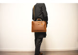 MIRANDA PORFANO BRITISH DESIGN HANDMADE LEATHER BRIEFCASE - boopdo