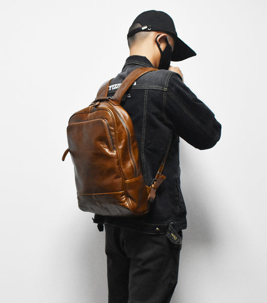 ZEFAN EXPLO ATLANTA ROBO RETRO DESIGN HANDMADE LEATHER BACKPACKS - boopdo