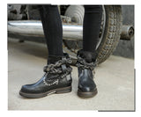 PROVA PERFETTO JENNIE FORZIA STYLE THICK SOLED MOTORCYCLE LEATHER BOOTS - boopdo