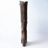 PROVA PERFETTO LISA GOTHO DESIGN THICK SOLED OVER THE KNEE LEATHER BOOTS - boopdo