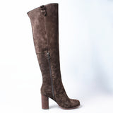 PROVA PERFETTO LISA GOTHO DESIGN THICK SOLED OVER THE KNEE LEATHER BOOTS - boopdo