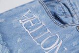 FRENCH TERRY HELLON EARTH RIPPED JEAN PANTS IN BLUE - boopdo