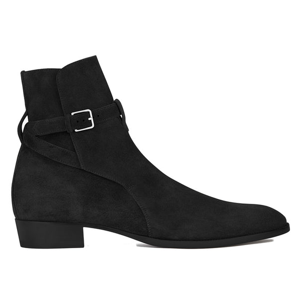 NADEMILI AMERIXA BUCKLE TOE POINTED CHELSEA BOOTS - boopdo