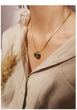 UZL DESIGN GOOD LUCK COIN NECKLACE IN GOLD PLATED - boopdo