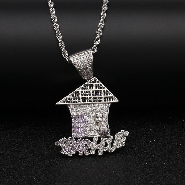TREVORAZ ZUBA ZIRCON TRAP HOUSE PENDANT NECKLACE - boopdo