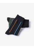 ACALEN ANKLE SOCKS WITH ABSTRACT STRIPE PATTERN FIVE PACK - boopdo
