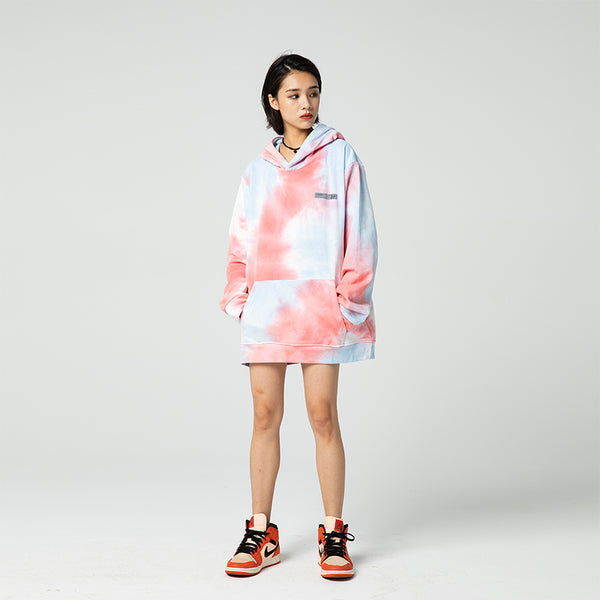 NFWYS BOOPDO DESIGN TIE DYED REFLECTIVE HOODED SWEATSHIRT - boopdo