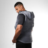 MUSCLE FIT GUYS SPORTIVE SLEEVELESS HOODED VEST - boopdo