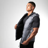 MUSCLE FIT GUYS SPORTIVE SLEEVELESS HOODED VEST - boopdo