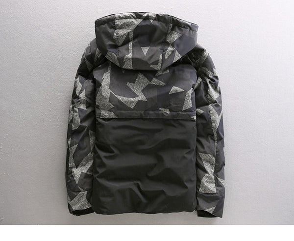 CAMOUFLAGE DESIGN BADGE JACKET IN CAMO WITH MA1 POCKET - boopdo