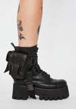 JESSIA ELLE REED BROOKLYN POSTER GIRL CHUNKY PLATFORM ANKLE BOOTS - boopdo