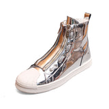 CHINOS ZEPPELIN VONGO LEATHER HIGH TOP SHOES WITH SHINY COLORS - boopdo