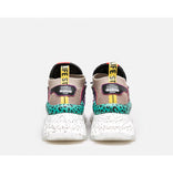 BELLALILY COLOR BLOCK LEOPARD PRINT CHUNKY TRAINERS - boopdo