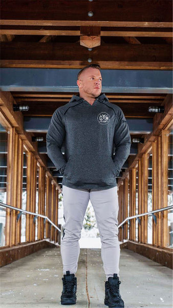 FITNESS CLOTHING GYM LONG SLEEVED SLIM HOODIE PULLOVER - boopdo