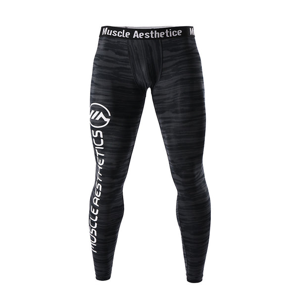 MUSCLE AESTHETIC FITNESS TRAINING ELASTIC COMPRESSION TIGHTS - boopdo