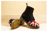 MARTINO CORZI BRITISH FLAG URBAN STYLE LACE UP ANKLE BOOTS - boopdo