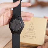 BOBO BIRD MIYOZA CUSTOM MADE QUARTZ WATCH IN BLACK - boopdo