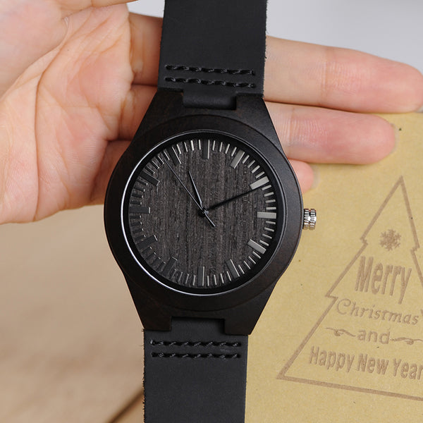 BOBO BIRD MIYOZA CUSTOM MADE QUARTZ WATCH IN BLACK - boopdo