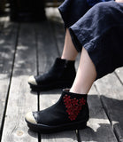 ARTMU EMBROIDERED FLATFORM BOOTS - boopdo