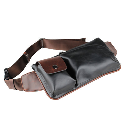 COAC ROPO FAUX LEATHER CASUAL CHEST BAGS - boopdo
