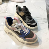 LUXE SEVEN DESIGN TRAINERS WITH CHUNKY SOLE AND COLOUR POP - boopdo