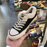 LUXE SEVEN DESIGN FAUX FUR LINED 70S TRAINERS - boopdo