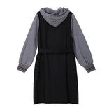 STELLA MARINA COLLEZIONE MID LENGHT HOODED SWEATER DRESS - boopdo