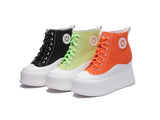 ZUZA OLD ROCK HIGH TOP CHUNKY PLATFORM CASUAL CANVAS SNEAKER - boopdo