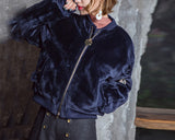 8GIRLS DESIGN VELVET BOMBER JACKET - boopdo