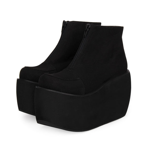 ANGELIC JAPANESE LOLITA COSBY QUEEN PUNK STYLE PLATFORM ANKLE BOOTS - boopdo