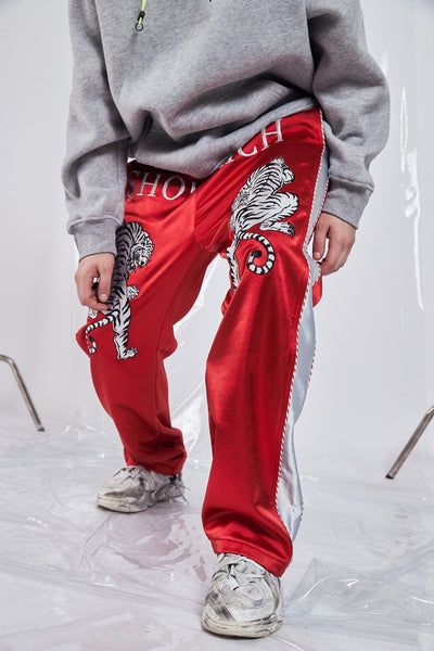 SHOW RICH ABOW LIFE DESIGN TIGER EMBROIDERY CASUAL SPORT SWEATPANTS - boopdo
