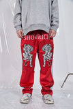 SHOW RICH ABOW LIFE DESIGN TIGER EMBROIDERY CASUAL SPORT SWEATPANTS - boopdo