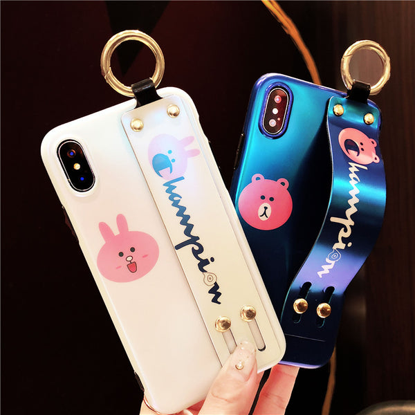 RAMPIOX CUTIE BEARS APPLE IPHONE COVERS WITH WRISTBAND - boopdo