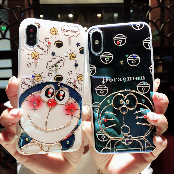 DOREMONG EPOXY CARTOON EMBOSSED APPLE IPHONE COVERS - boopdo
