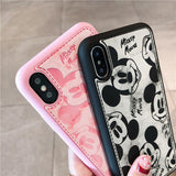 MICKELOY CARTOON FAUX LEATHER APPLE IPHONE CASES - boopdo