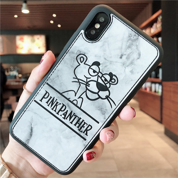 BOOPDO DESIGN NAUGHTY PANTHER CARTOON EMBOSSED APPLE IPHONE CASES - boopdo