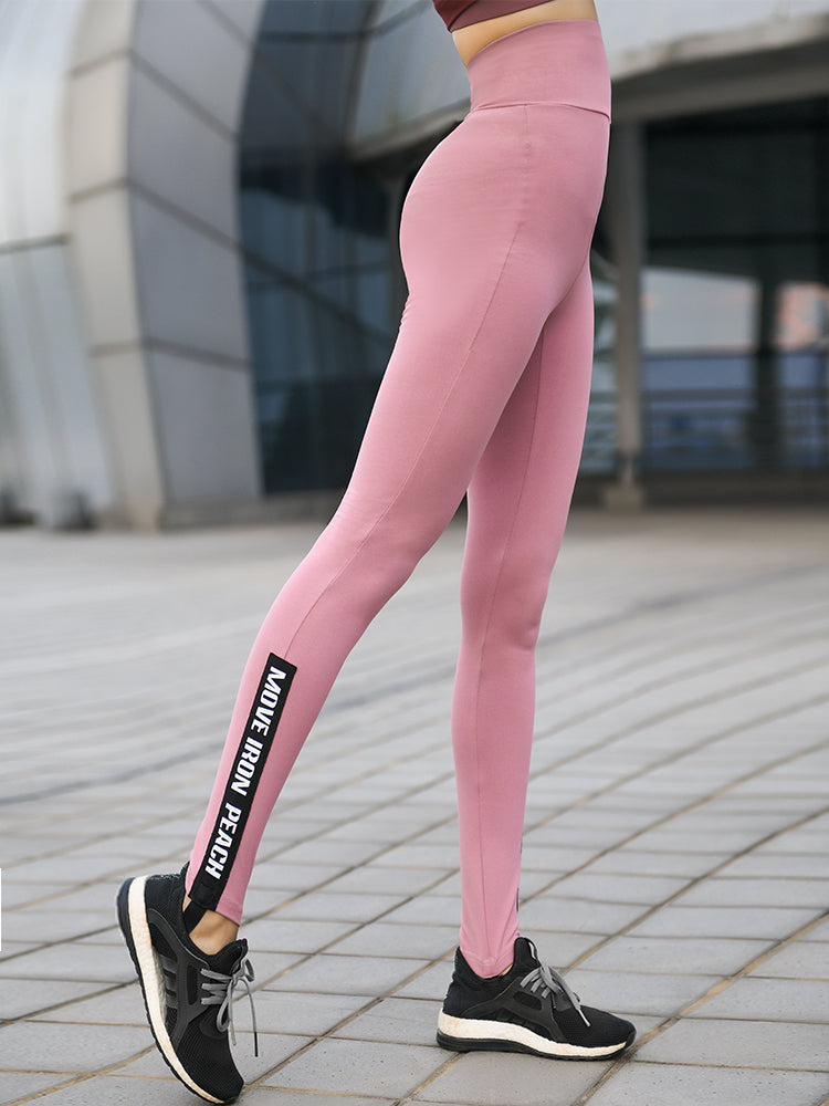 MIP TRAINING LEGGINGS WITH FOOT STRAPS IN POWDER PINK – BOOPDOCOM