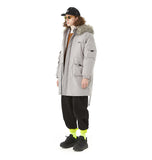 SWAGGER SHOTE MID LENGTH FAUX FUR COLLAR HOODED JACKET - boopdo