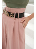 VERRAGE HIGH WAIST WIDE LEG TROUSERS IN PINK - boopdo