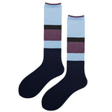 SEVEN DAYS KNEE HIGH SOCKS WITH WIDE BLUE STRIPES - boopdo