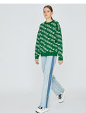 TOYOUTH KNITTED JUMPER IN LETTERS ALL OVER PRINT - boopdo