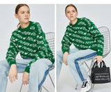 TOYOUTH KNITTED JUMPER IN LETTERS ALL OVER PRINT - boopdo