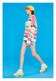 TOYOUTH TEXT PRINT IN MULTI LETTERS KNITTED JUMPER - boopdo