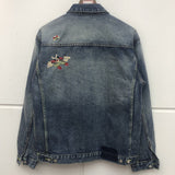 PHILIPPO NOMMO SMILEY FACE WASHED DENIM JEAN JACKET - boopdo