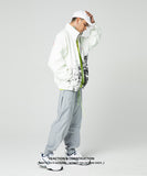 NFWYS ZAOBAMO HAMMER SHAPED STRIPED REFLECTIVE SWEATPANTS IN GRAY - boopdo